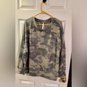 Dear Scarlett Camo Long Sleeve Top